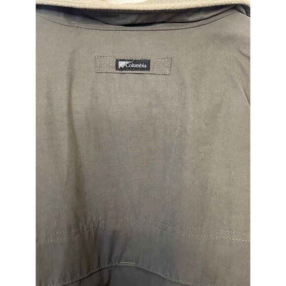 Columbia Men's L Dk Gray Insulated Jacket With Fleece Lining Logo Zip Pockets - Picture 13 of 16